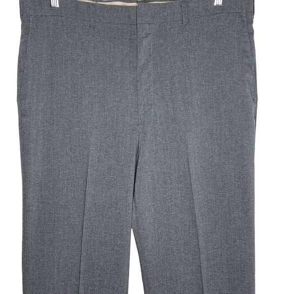 Haggar Mens Magic Stretch Gray Flat Front Dress Trousers Size 36 x 31.5 USA Made - Picture 4 of 13